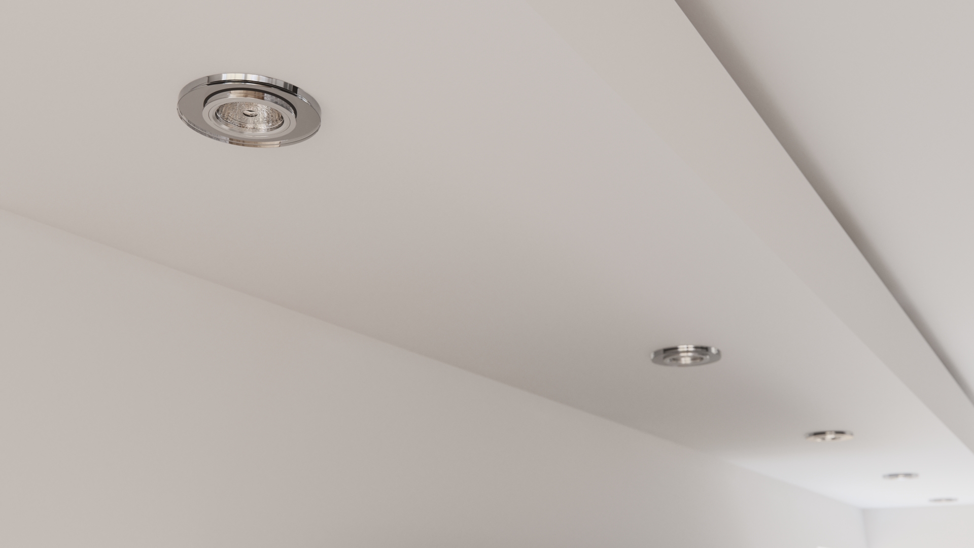 White glass ceiling eyelet